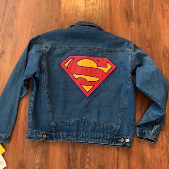 Warner brothers, Wilson, leather, Superman, jean jacket, large - Picture 9 of 11